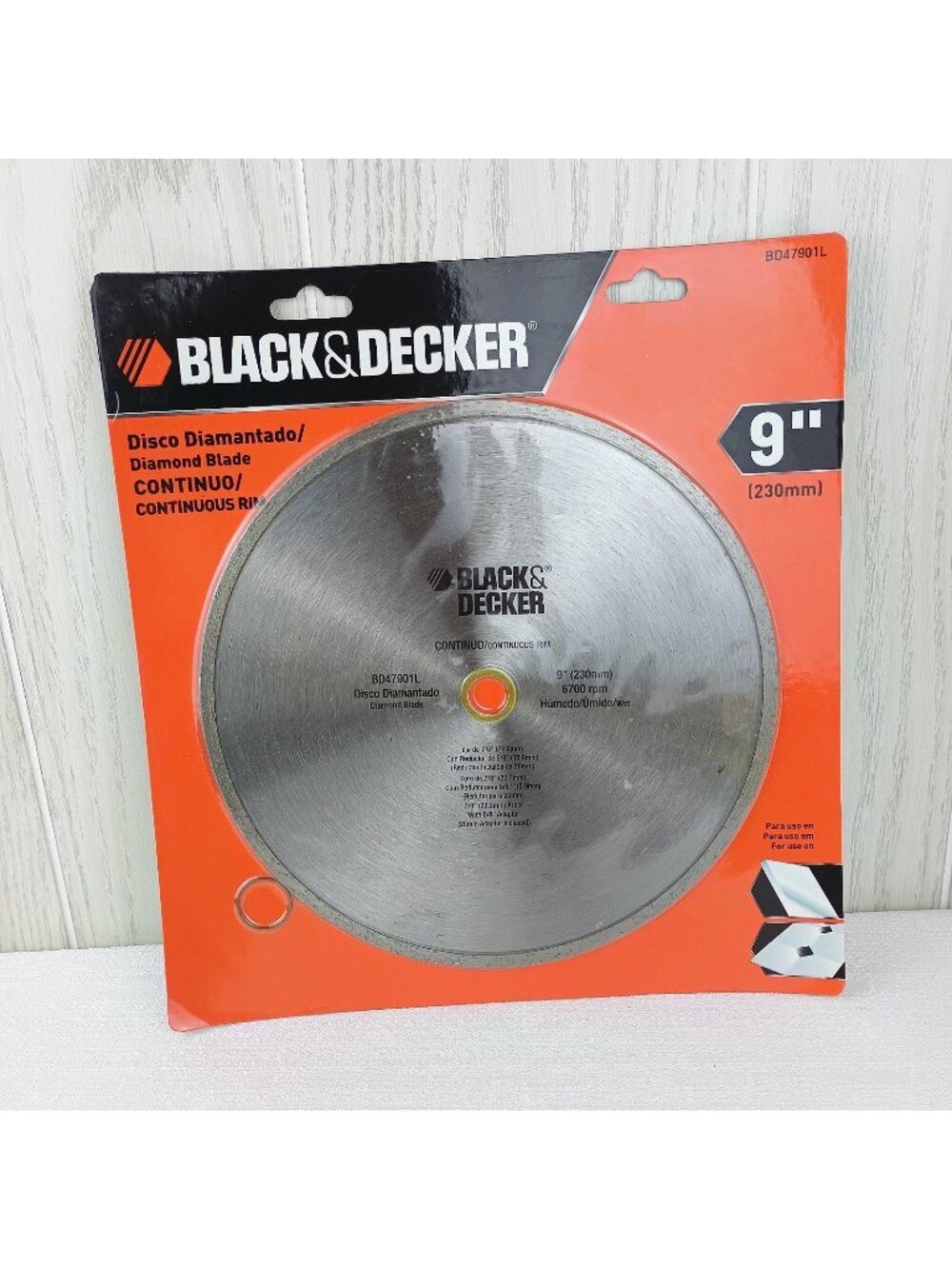 9" Diamond Saw Blade Continuous Rim for Porcelain Tile Granite Marble Stone - Picture 1 of 7